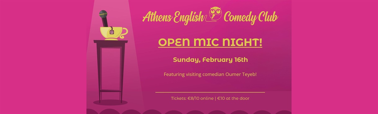 Athens English Comedy Club - Open Mic night!