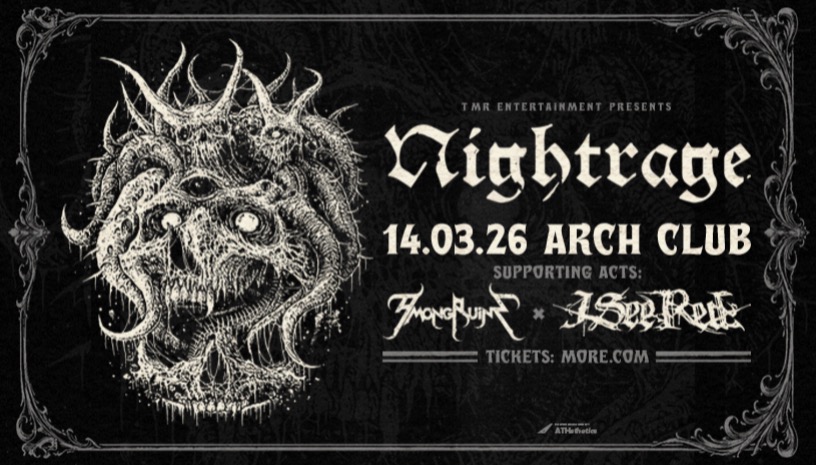 NIGHTRAGE // AMONGRUINS // I SEE RED LIVE IN ATHENS
